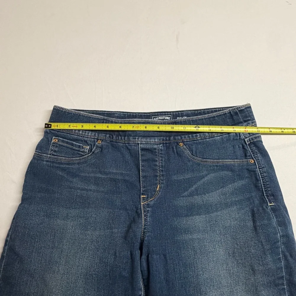Levi’s Signature Gold Dark Blue Pull On-Skinny Jeans-Mid Rise-Shaping-Size 12L - Picture 14 of 14